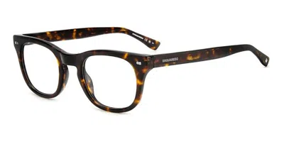 Dsquared2 D2 0078 Men's Glasses, Tortoiseshell, Size 48 In Brown