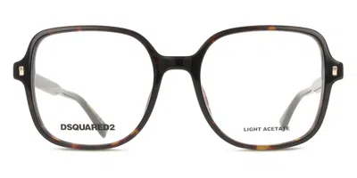 Dsquared2 D2 0081 Women's Glasses, Tortoiseshell, Size 53 In Brown