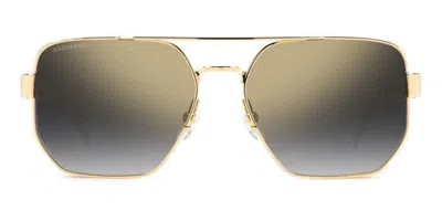 Dsquared2 D2 0083/s Rhl/fq Men's Sunglasses Gold Size 58 In Multi