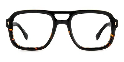 Dsquared2 D2 0087 Men's Glasses, Tortoiseshell, Size 53 In Black