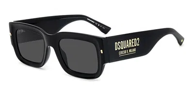 Dsquared2 D2 0089/s 2m2/ir Men's Sunglasses Black Size 52 In Multi