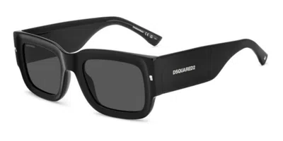 Dsquared2 D2 0089/s/se 807/ir Occhiali Da Sole Neri Per Uomo In Black