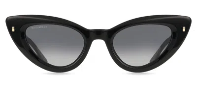 Dsquared2 D2 0092/s 807/9o Women's Sunglasses Black Size 51