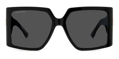 Dsquared2 D2 0096/s 807/ir Women's Sunglasses Black Size 56
