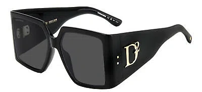 Pre-owned Dsquared2 D2 0096/s Black/grey 56/17/140 Women Sunglasses