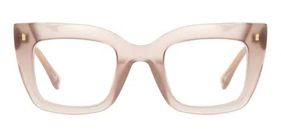 Dsquared2 D2 0099 35j Women's Glasses Pink Size 47 - Free Lenses - Blue Light Block Available In Frosted Transparent Pink