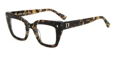 Dsquared2 D2 0099 Aci Women's Glasses Tortoiseshell Size 47 - Free Lenses - Blue Light Block Available In Brown Grey Tortoise