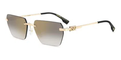 Dsquared2 D2 0102/s Rhl/fq Men's Sunglasses Gold Size 58