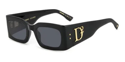 Dsquared2 D2 0109/s 807/ir Women's Sunglasses Black Size 52