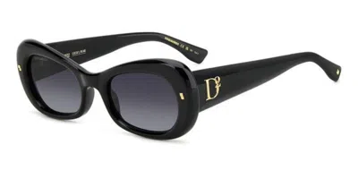 Dsquared2 D2 0110/s 807/9o Women's Sunglasses Black Size 52