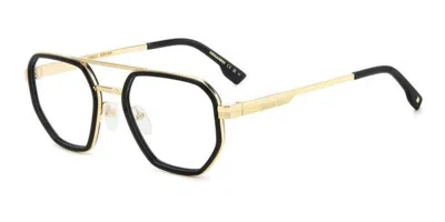 Dsquared2 D2 0111 Men's Glasses, Gold, Size 52 In Multi