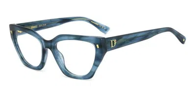 Dsquared2 D2 0117 38i Women's Glasses Blue Size 53 - Free Lenses - Blue Light Block Available In Gray