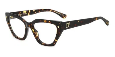 Dsquared2 D2 0117 086 Women's Glasses Tortoiseshell Size 53 - Free Lenses - Blue Light Block Available In Black