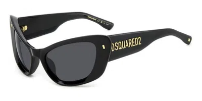 Dsquared2 D2 0118/s 807/ir Women's Sunglasses Black Size 57