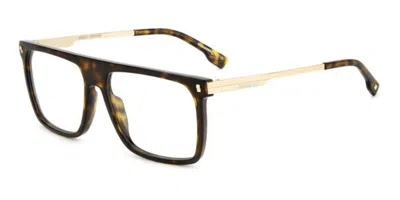 Dsquared2 D2 0122 Men's Glasses, Tortoiseshell, Size 56 In Brown