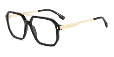 Dsquared2 D2 0123 Men's Glasses, , Size 56 In Black
