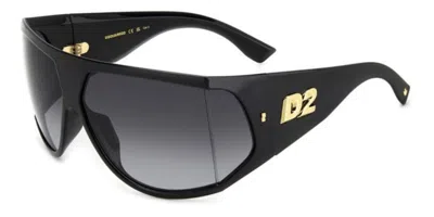 Dsquared2 D2 0124/s 2m2/9o Men's Sunglasses  Size 75 In Black