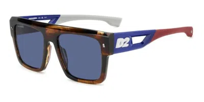 Dsquared2 D2 0127/s Ex4/ku Men's Sunglasses Brown Size 56 In Brown Horn