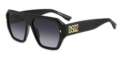 Dsquared2 D2 0128/s 807/9o Men's Sunglasses Black Size 58