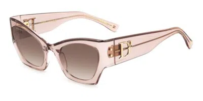 Dsquared2 D2 0132/s 8xo/ha Women's Sunglasses Pink Size 55