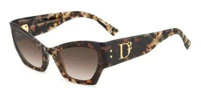 Dsquared2 D2 0132/s Aci/ha Women's Sunglasses  Size 55 In Brown