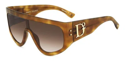 Dsquared2 D2 0149/s 05l/ha Women's Sunglasses Tortoiseshell Size 99 In Brown