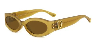Dsquared2 D2 0150/g/s Asian Fit Fmp/70 Women's Sunglasses Yellow Size 54