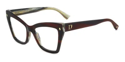 Dsquared2 D2 0152 Women's Glasses, Burgundy, Size 54