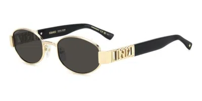 Dsquared2 D2 0155/s 000/ir Men's Sunglasses Gold Size 53