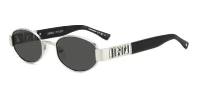 Dsquared2 D2 0155/s 010/ir Men's Sunglasses Silver Size 53
