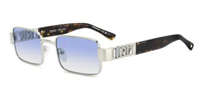 Dsquared2 D2 0156/s 010/st Occhiali Da Sole Argentati Per Uomo