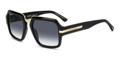 Dsquared2 D2 0159/s 807/08 Men's Sunglasses  Size 55 In Black