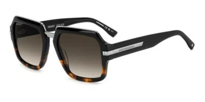 Dsquared2 D2 0159/s Wr7/ha Men's Sunglasses Black Size 55