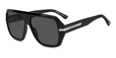 Dsquared2 D2 0160/s 807/ir Men's Sunglasses Black Size 59