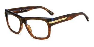 Dsquared2 D2 0163 Ex4 Men's Glasses Brown Size 54 - Free Lenses - Blue Light Block Available