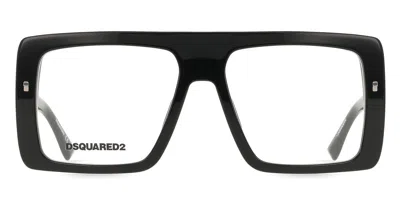 Dsquared2 D2 0166 284 Occhiali Da Vista Neri Per Uomo (solo Montatura) In Black
