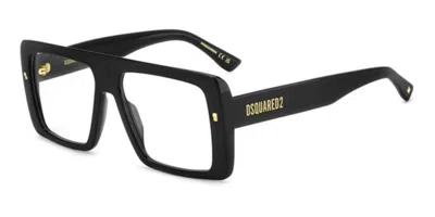 Dsquared2 D2 0166 807 Occhiali Da Vista Neri Per Uomo (solo Montatura) In Black