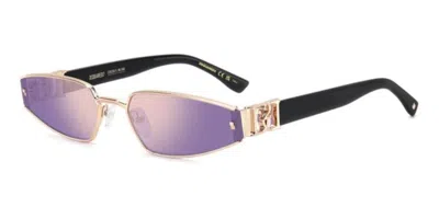 Dsquared2 D2 0168/s Ddb/sz Women's Sunglasses Gold Size 61
