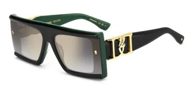Dsquared2 D2 0169/s 1ed/fq Women's Sunglasses Green Size 64 In Gray