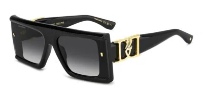 Dsquared2 D2 0169/s 807/9o Occhiali Da Sole Neri Per Donna In Black