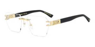 Dsquared2 D2 0173 000 Men's Glasses Gold Size 57 - Free Lenses - Blue Light Block Available