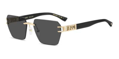 Dsquared2 D2 0173/s 000/ir Occhiali Da Sole Oro Per Uomo In Gold