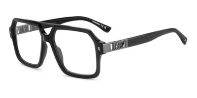 Dsquared2 D2 0174 807 Occhiali Da Vista Neri Per Uomo (solo Montatura) In Black