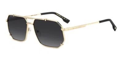 Dsquared2 D2 0175/s 000/9o Occhiali Da Sole Oro Per Uomo In Gold