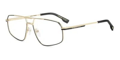 Dsquared2 D2 0176 I46 Occhiali Da Vista Oro Per Uomo (solo Montatura) In Multi