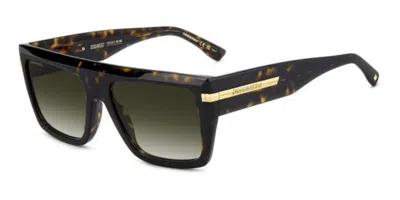 Dsquared2 D2 0177/s 086/9k Men's Sunglasses Tortoiseshell Size 56 In Brown
