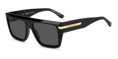 Dsquared2 D2 0177/s 807/ir Occhiali Da Sole Neri Per Uomo In Black