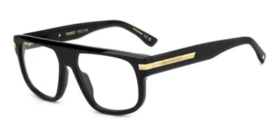 Dsquared2 D2 0179 807 Occhiali Da Vista Neri Per Uomo (solo Montatura) In Black