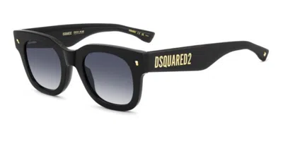 Dsquared2 D2 0180/s 807/08 Occhiali Da Sole Neri Per Uomo In Black