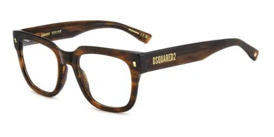 Dsquared2 D2 0181 Ex4 Occhiali Da Vista Marroni Per Uomo (solo Montatura) In Brown